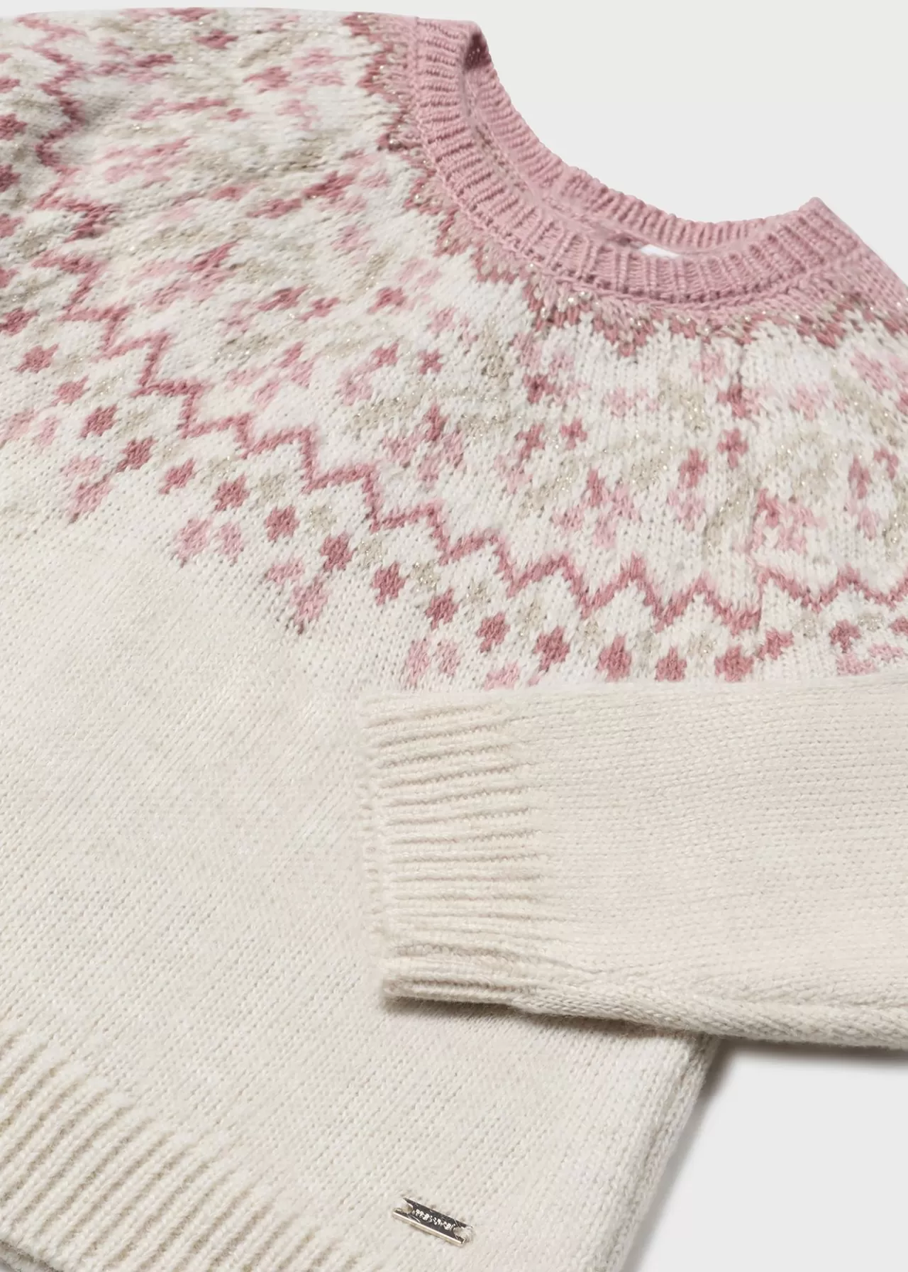 New Mayoral Żakardowy sweter niemowlęcy Milk-Pétalo