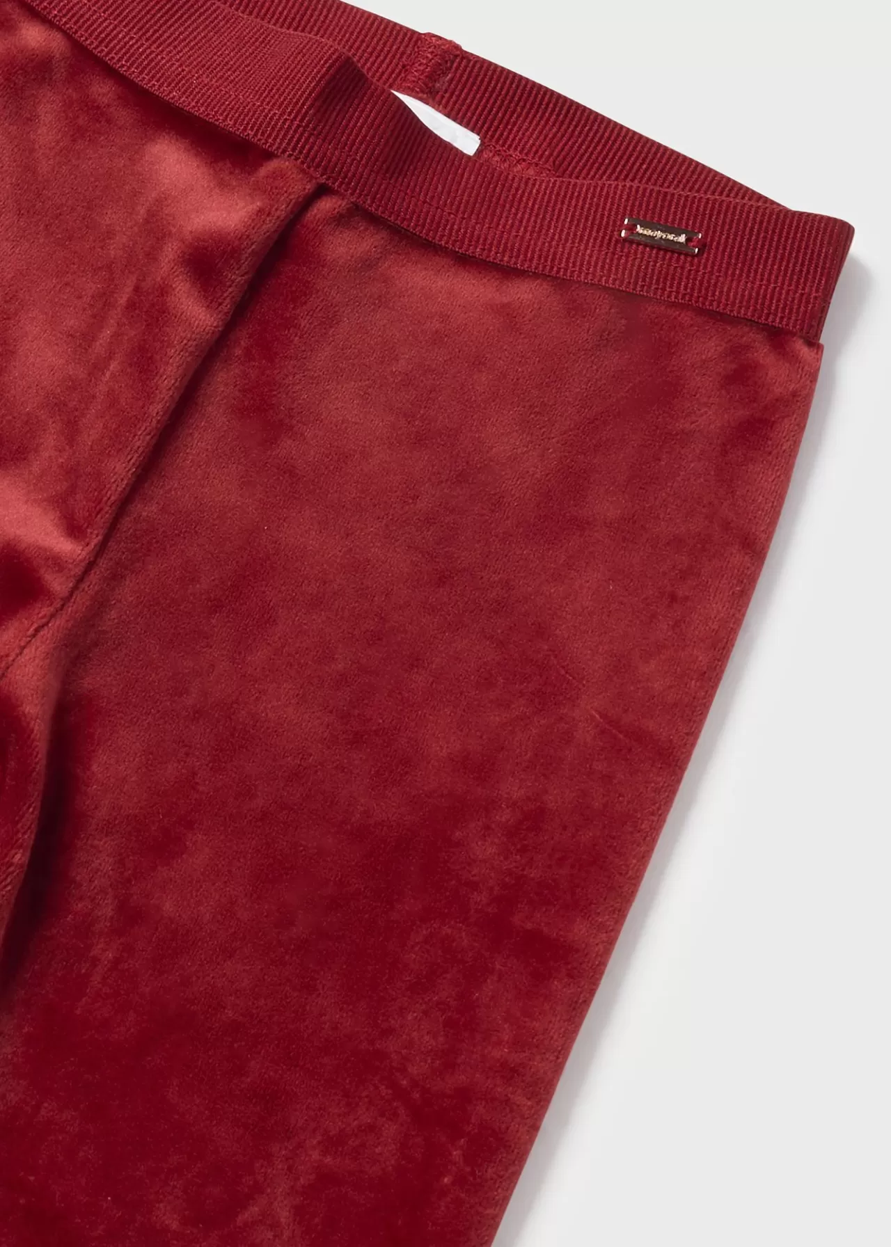 Fashion Mayoral Aksamitne legginsy niemowlęce basic Wiśniowy