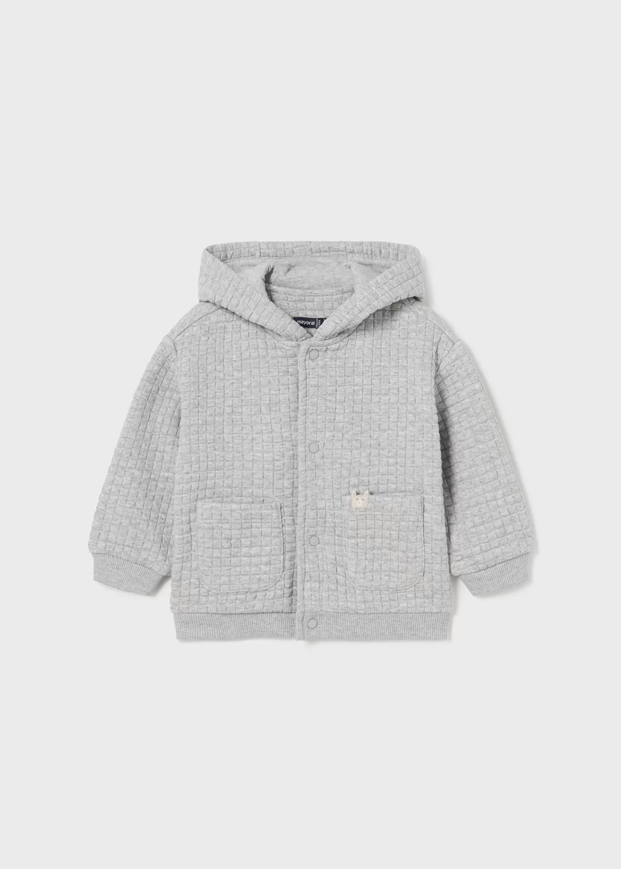 Shop Mayoral Bluza niemowlęca z kapturem Popielatymelanż