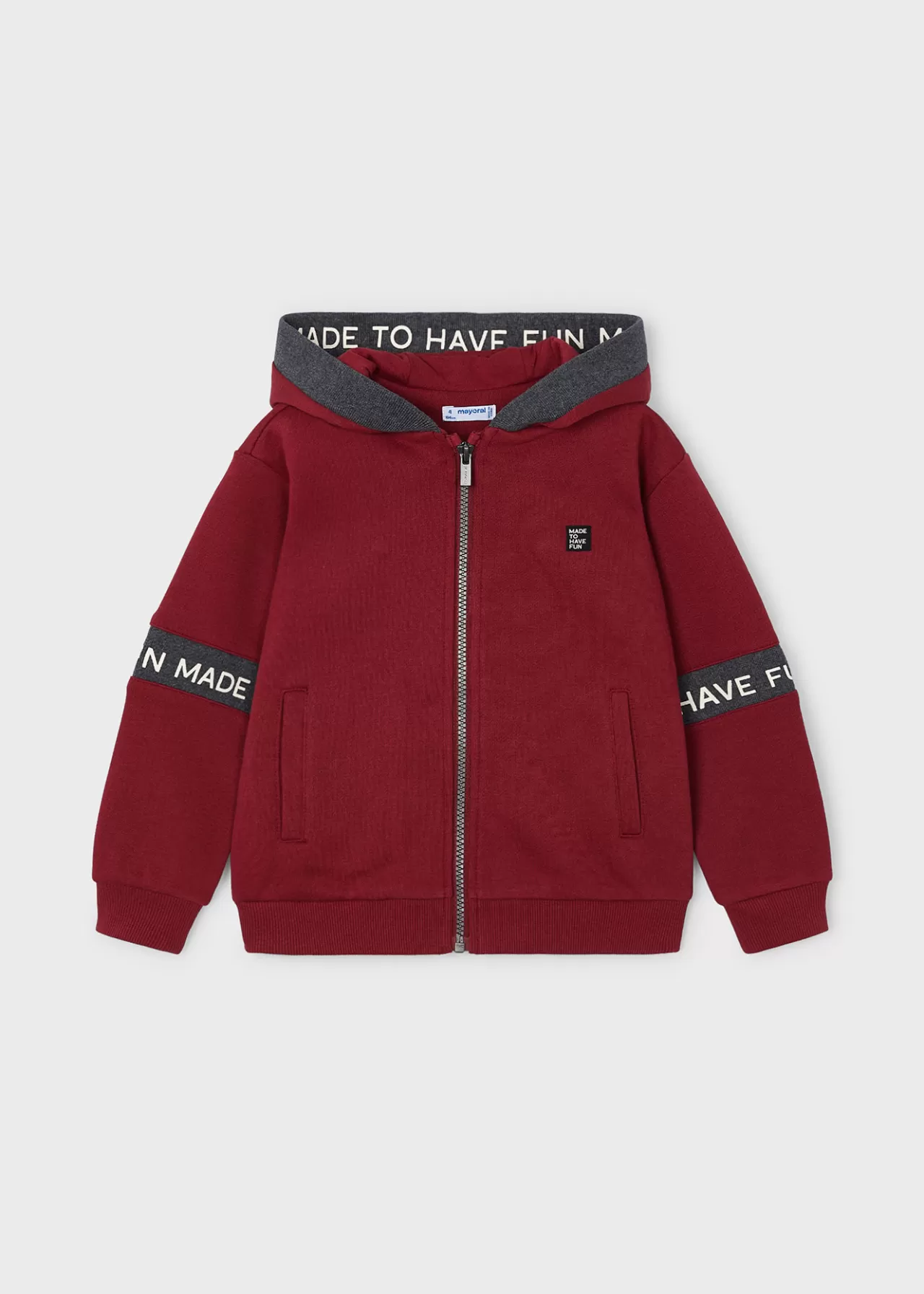 Outlet Mayoral Bluza z napisami dla chłopca Wine