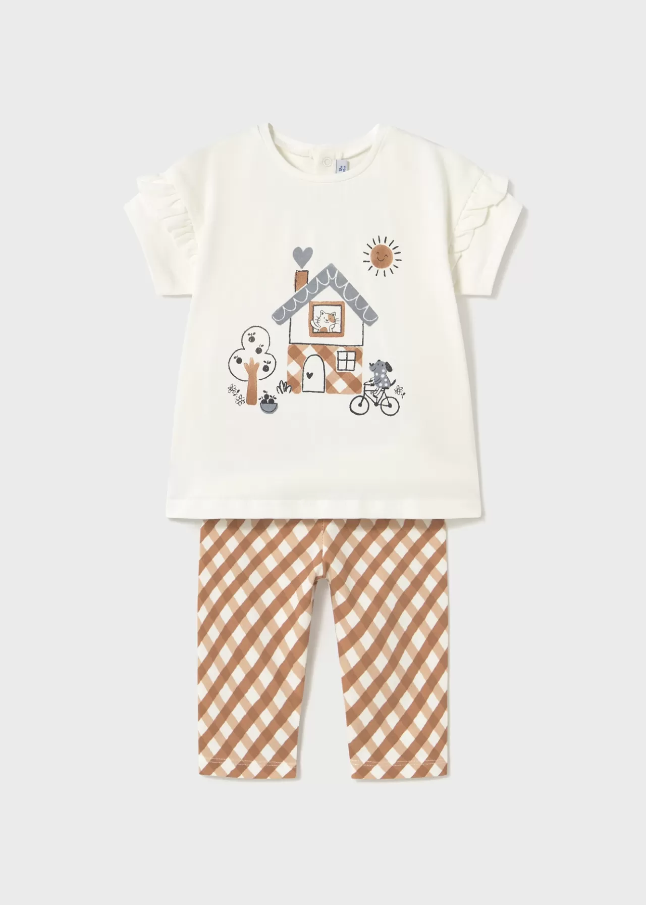 Flash Sale Mayoral Komplet niemowlęcy z koszulką i wzorzystymi legginsami Toffe