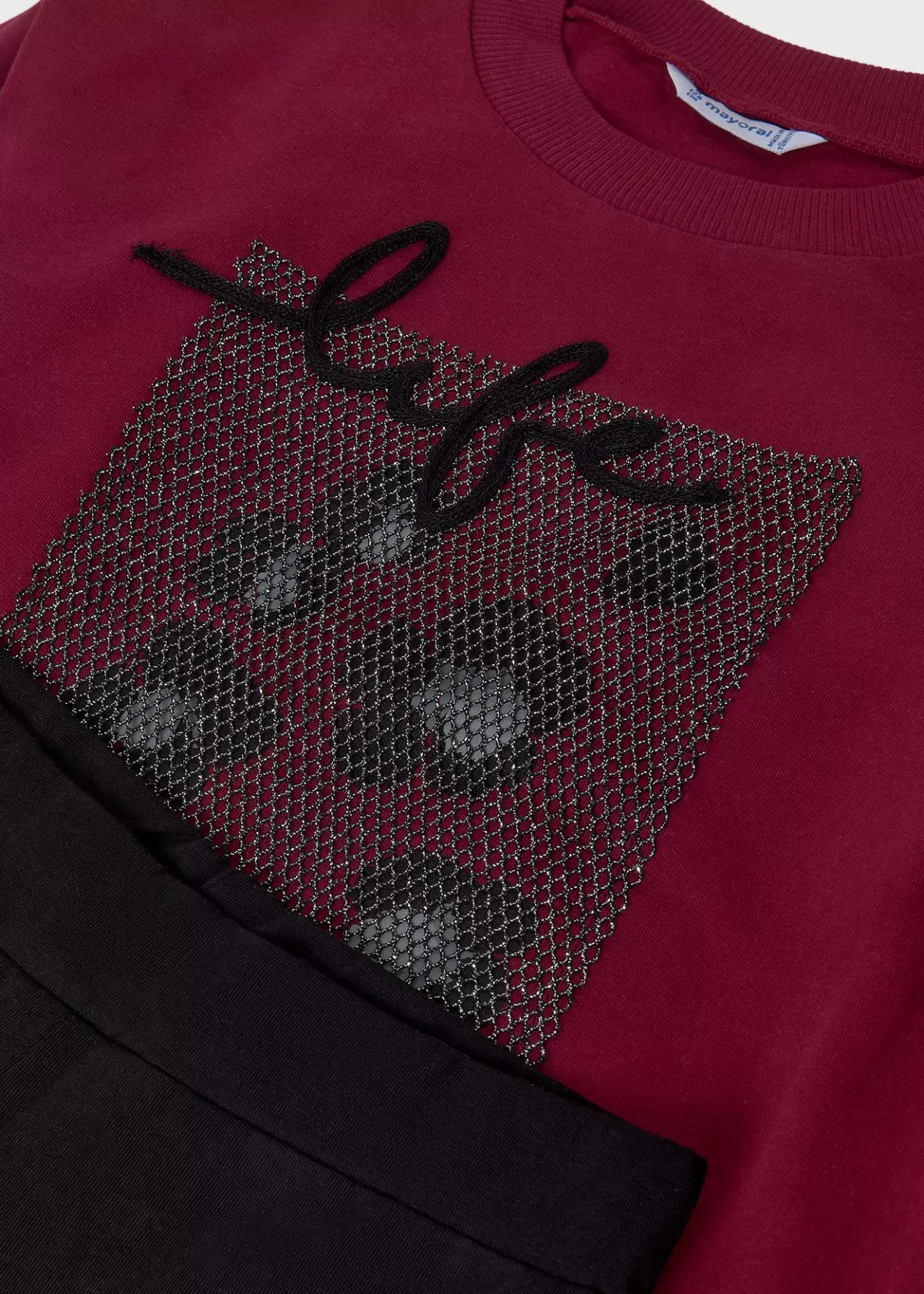 Fashion Mayoral Komplet z legginsami dzwonami dla dziewczynki Czarny