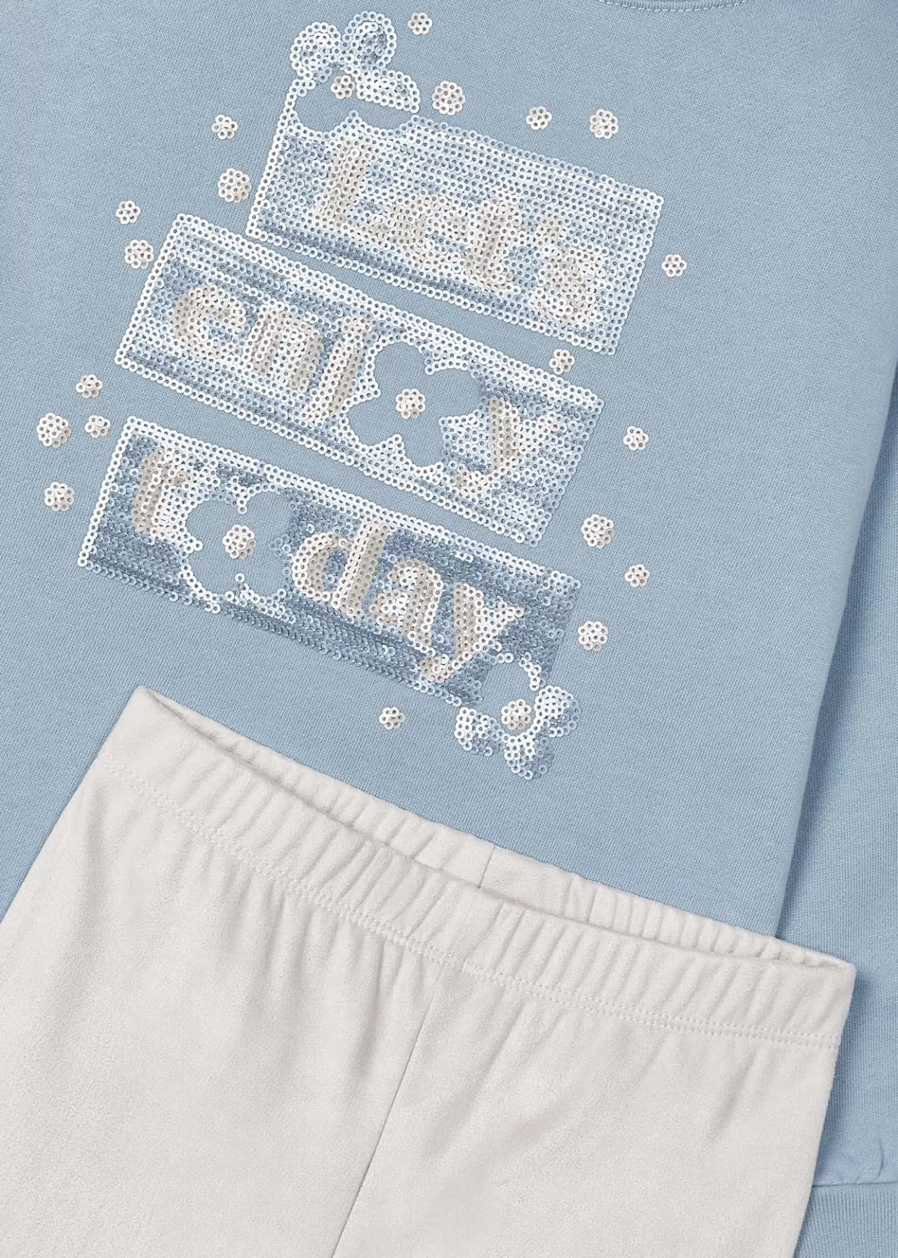 Flash Sale Mayoral Komplet z zamszowymi legginsami dla dziewczynki Błękitny