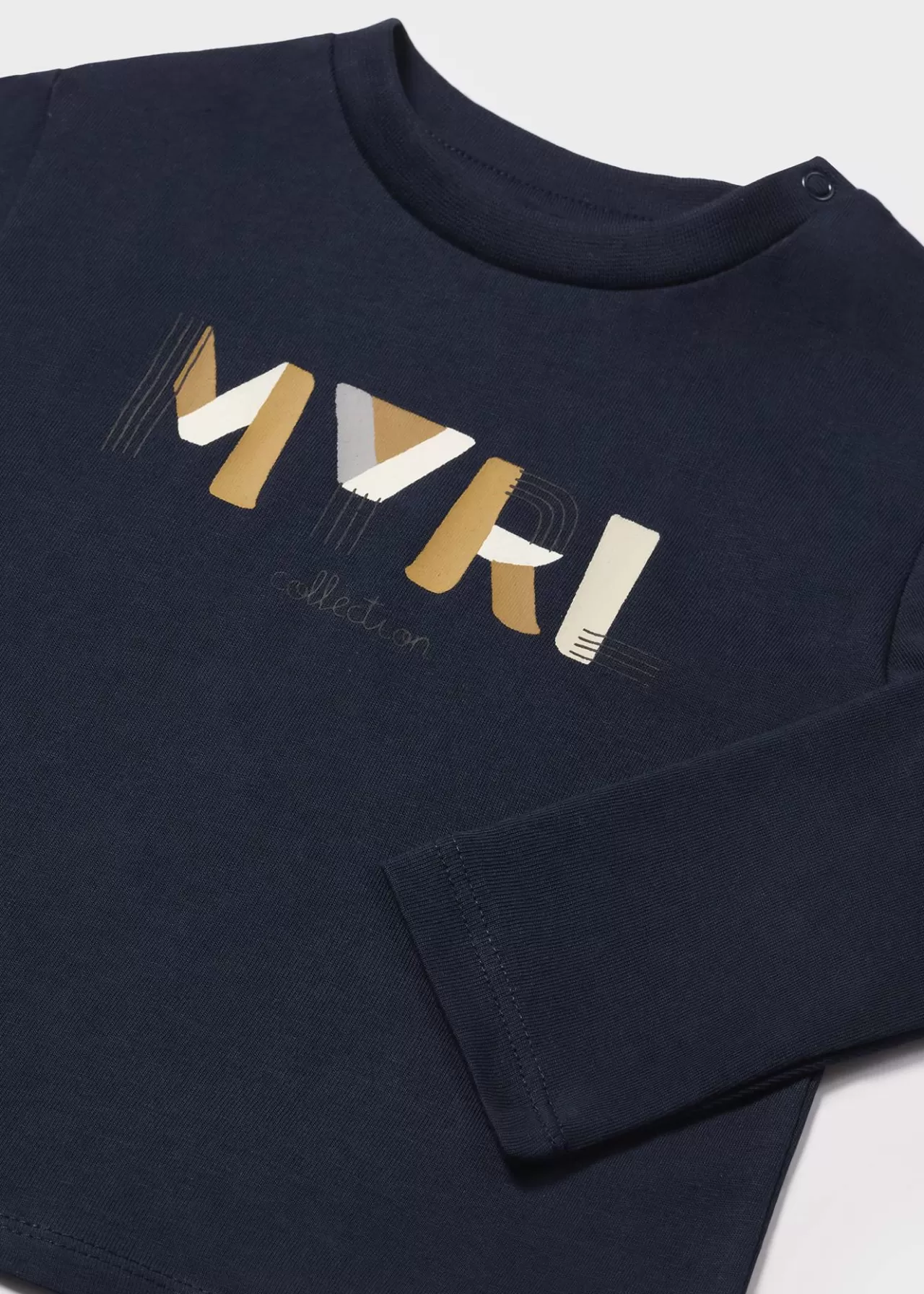 Shop Mayoral Koszulka basic dla niemowlęcia Granatowy