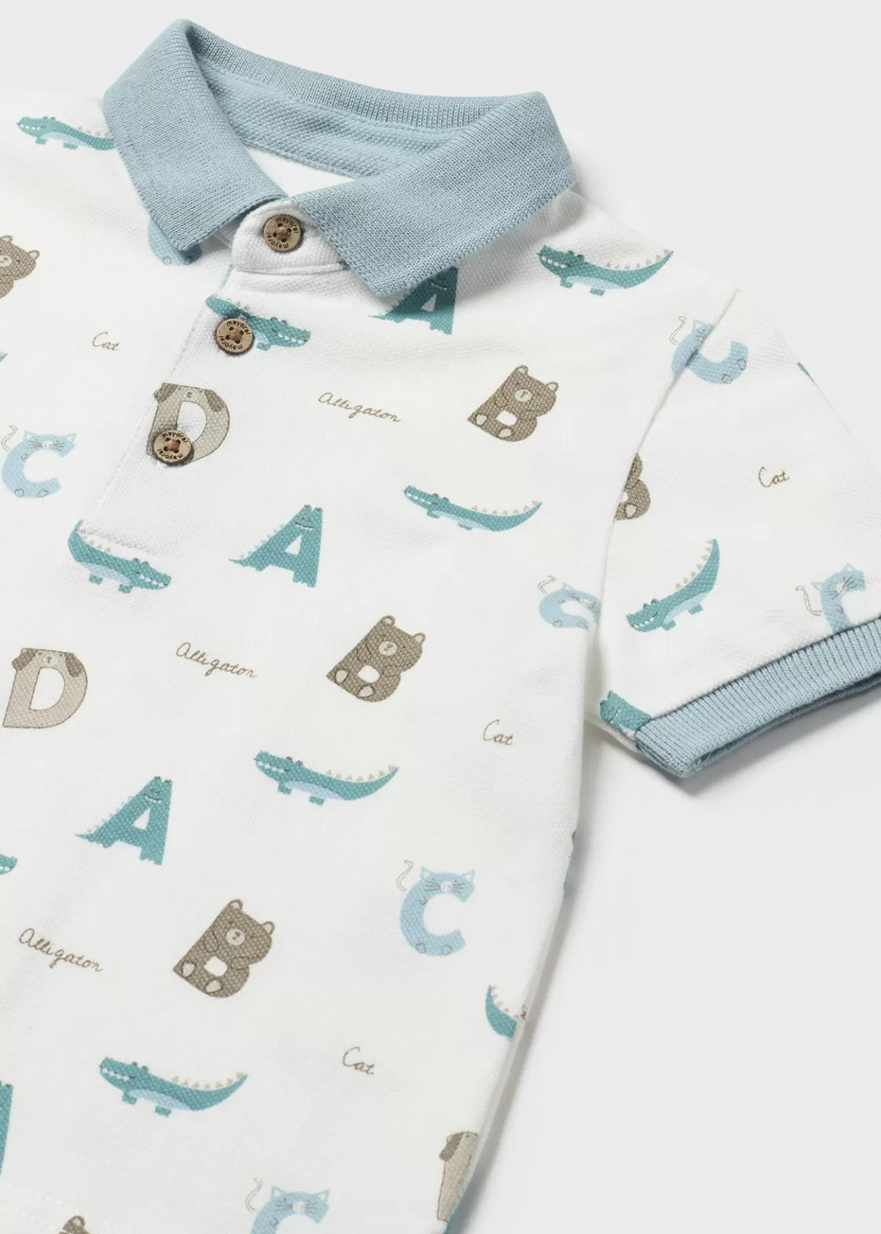 Flash Sale Mayoral Polo z piki z nadrukiem dla niemowlęcia Śmietankowy