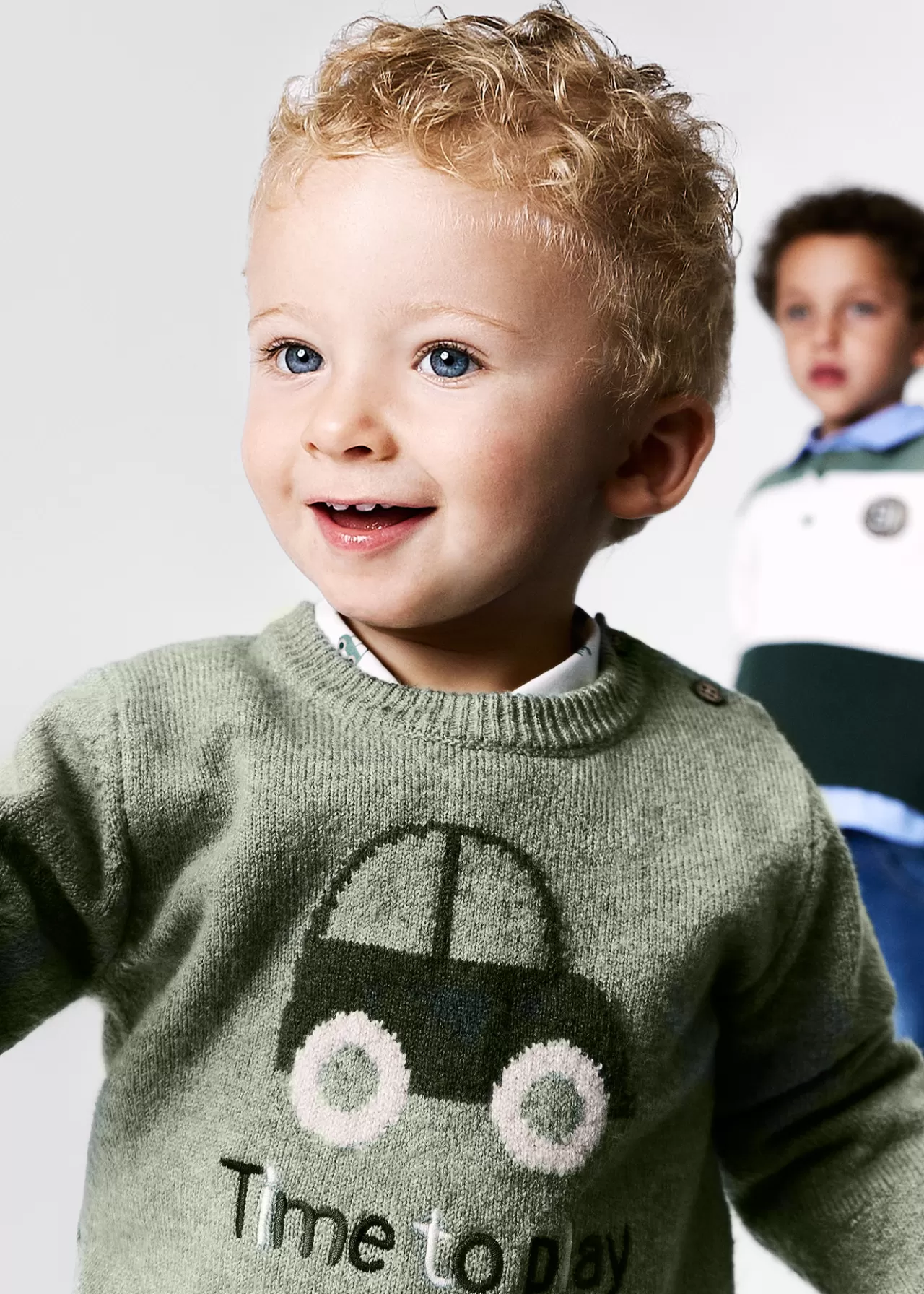 Flash Sale Mayoral Sweter dla niemowlęcia Zielonymelanż