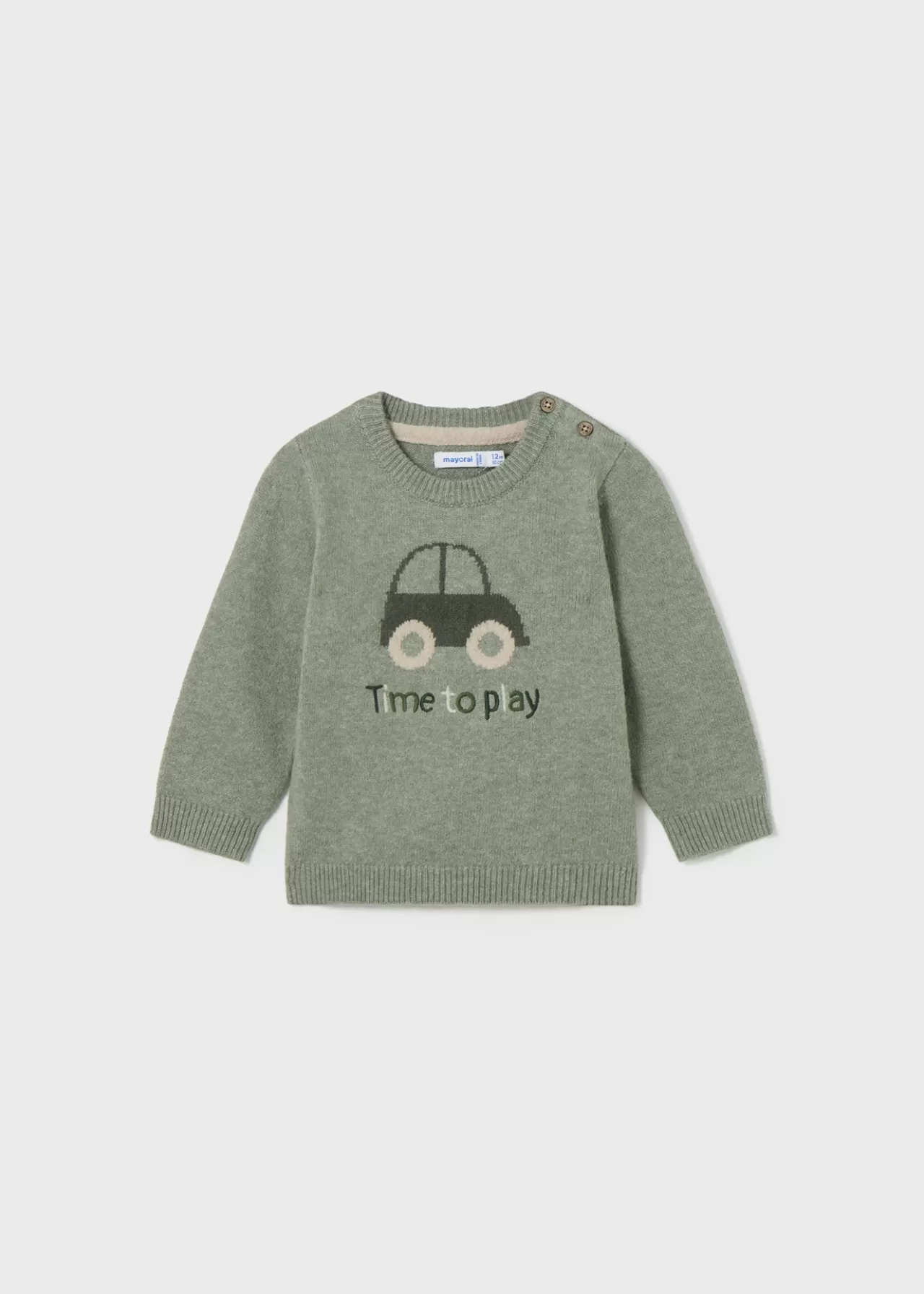Flash Sale Mayoral Sweter dla niemowlęcia Zielonymelanż