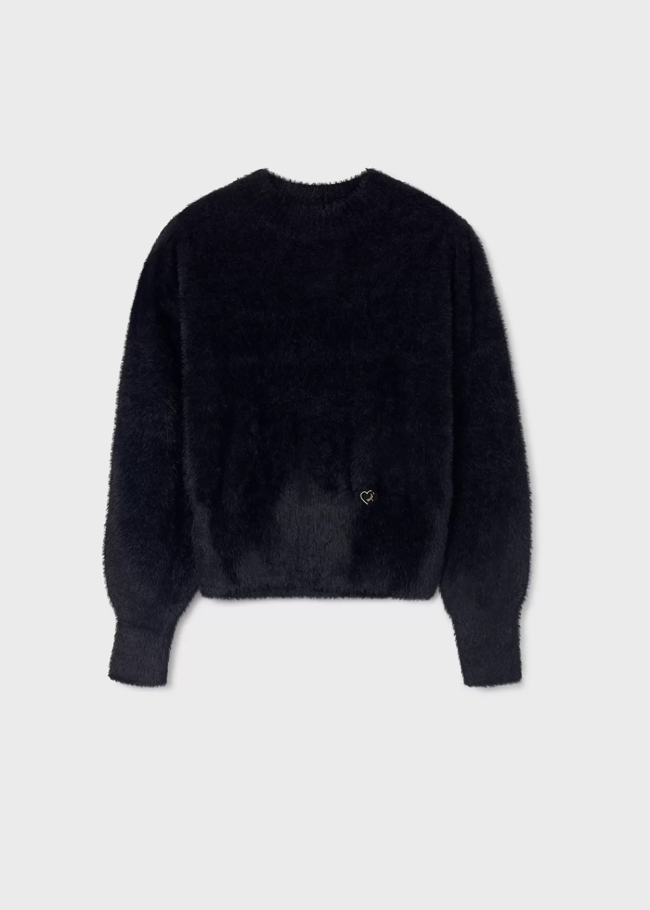 Hot Mayoral Sweter futrzany dla dziewczynki Czarny