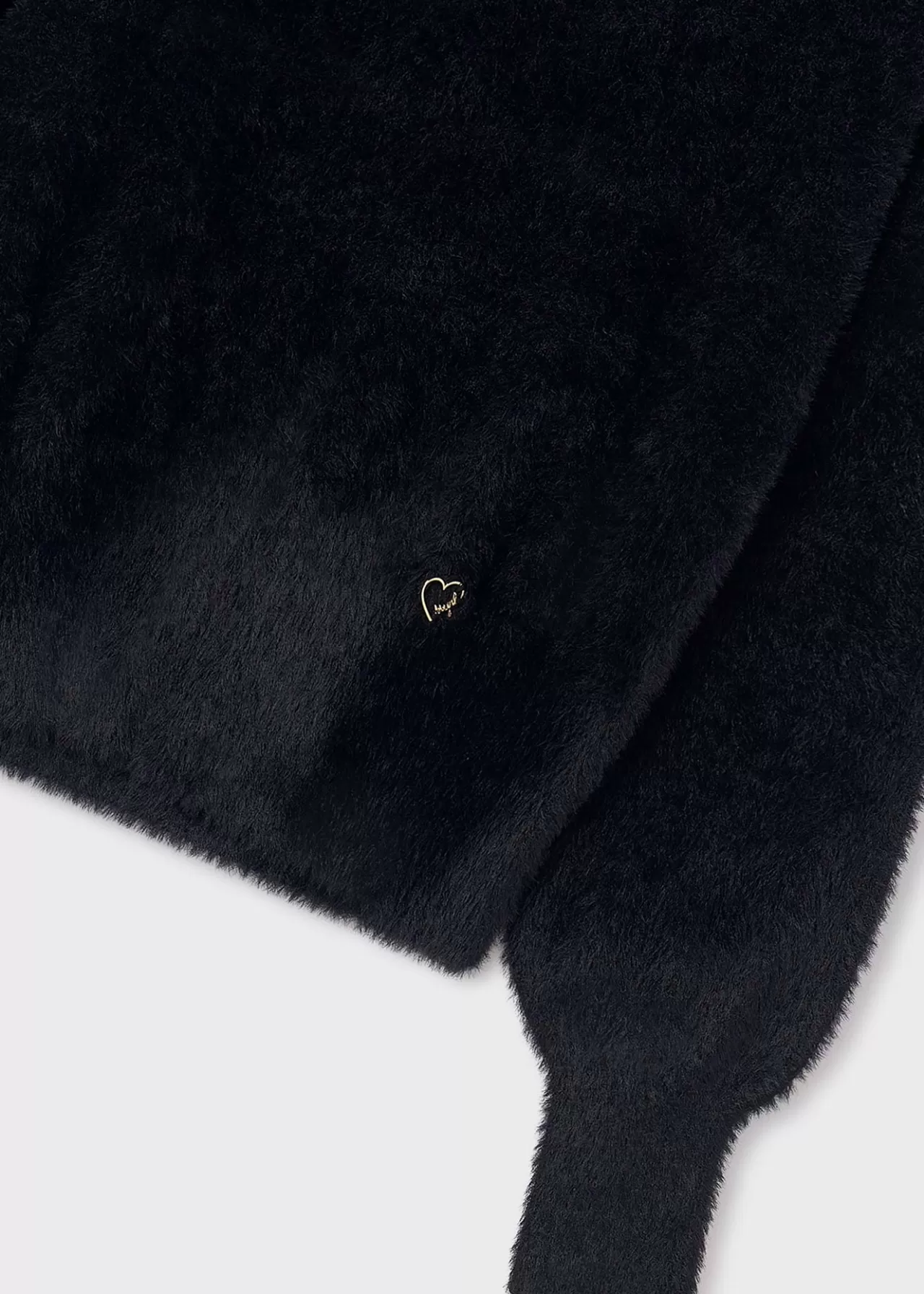 Hot Mayoral Sweter futrzany dla dziewczynki Czarny