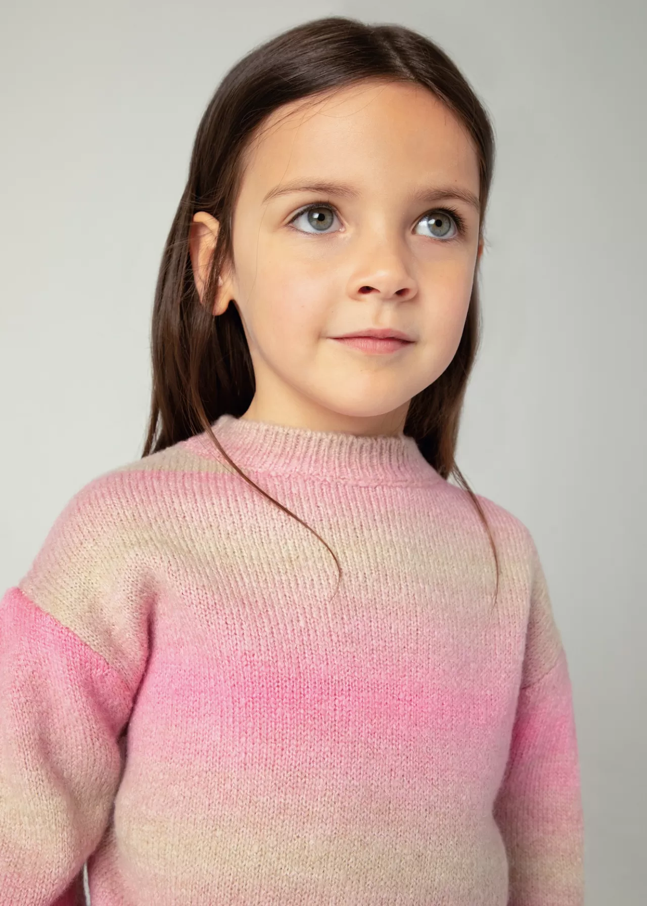 Cheap Mayoral Sweter w gradientowe pasy dla dziewczynki Kamelia