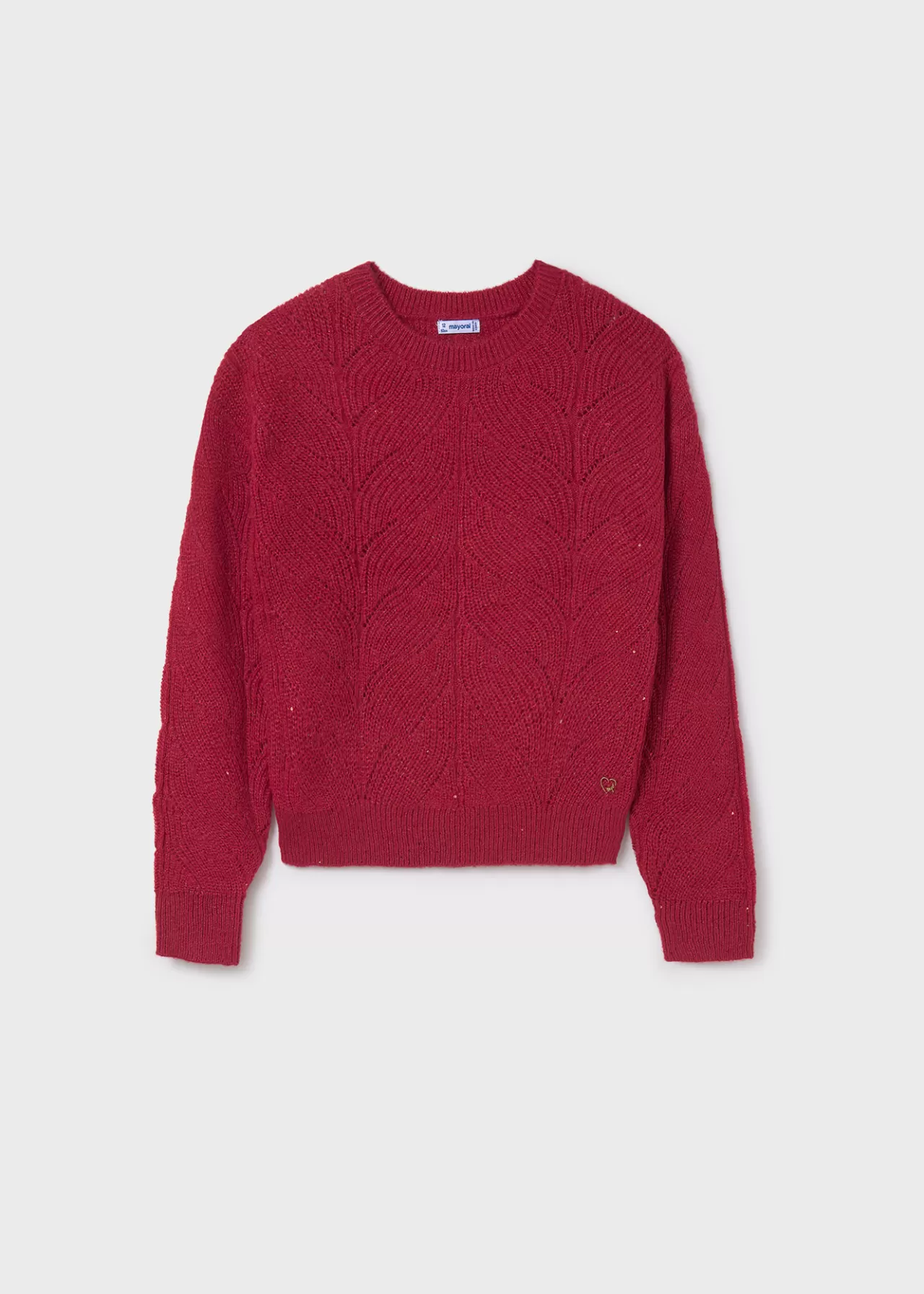 New Mayoral Sweter z cekinami dla dziewczynki Wiśniowy