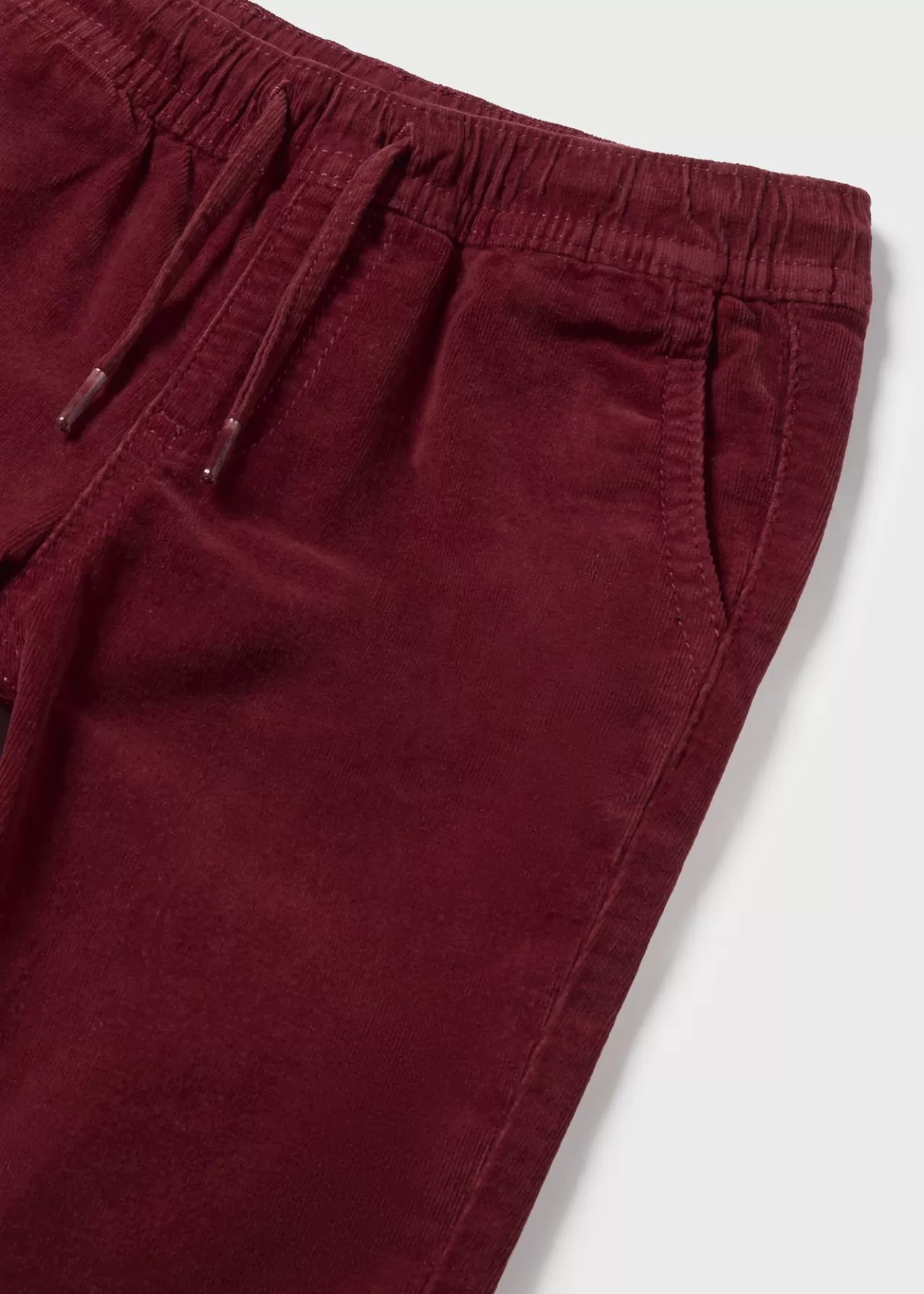 Online Mayoral Sztruksowe spodnie joggery niemowlęce Wiśniowy