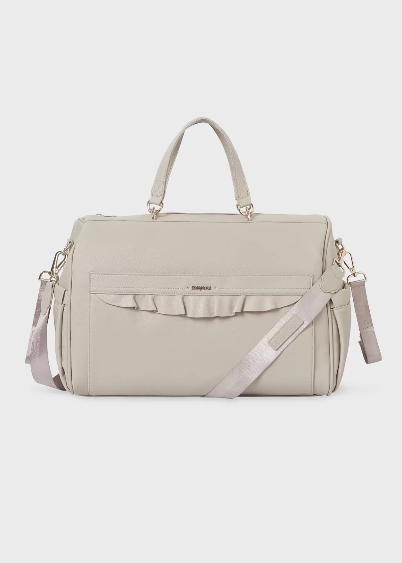 Fashion Mayoral Torba dla mamy z falbanką Taupe
