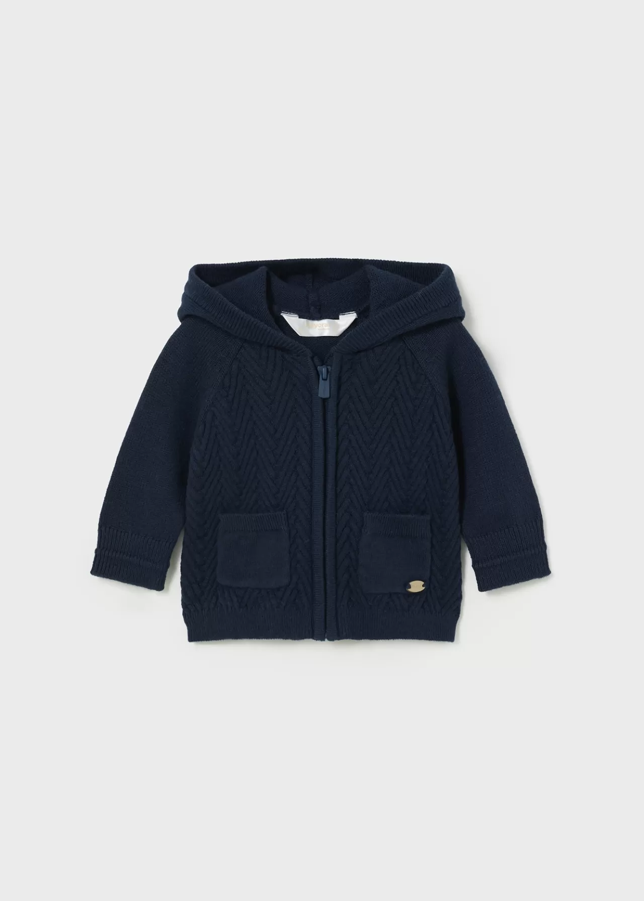 Discount Mayoral Trykotowy kardigan z suwakiem dla maluszka Cranberry